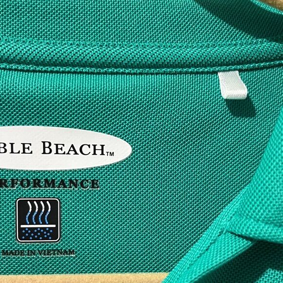 Pebble Beach Green Zip Polo Shirt Rare Sample Color SZ XXL NWOT unisex - Picture 3 of 6
